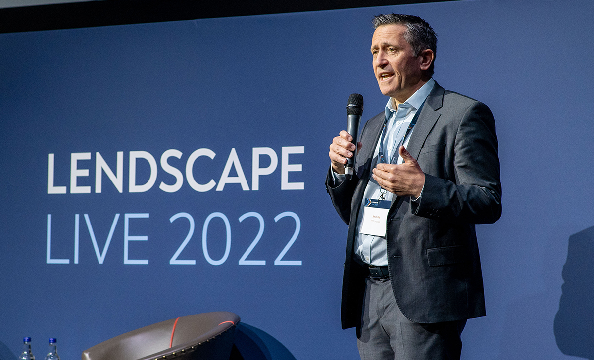 Kevin Day on stage at Lendscape Live 2022 - HPD Lendscape, CEO